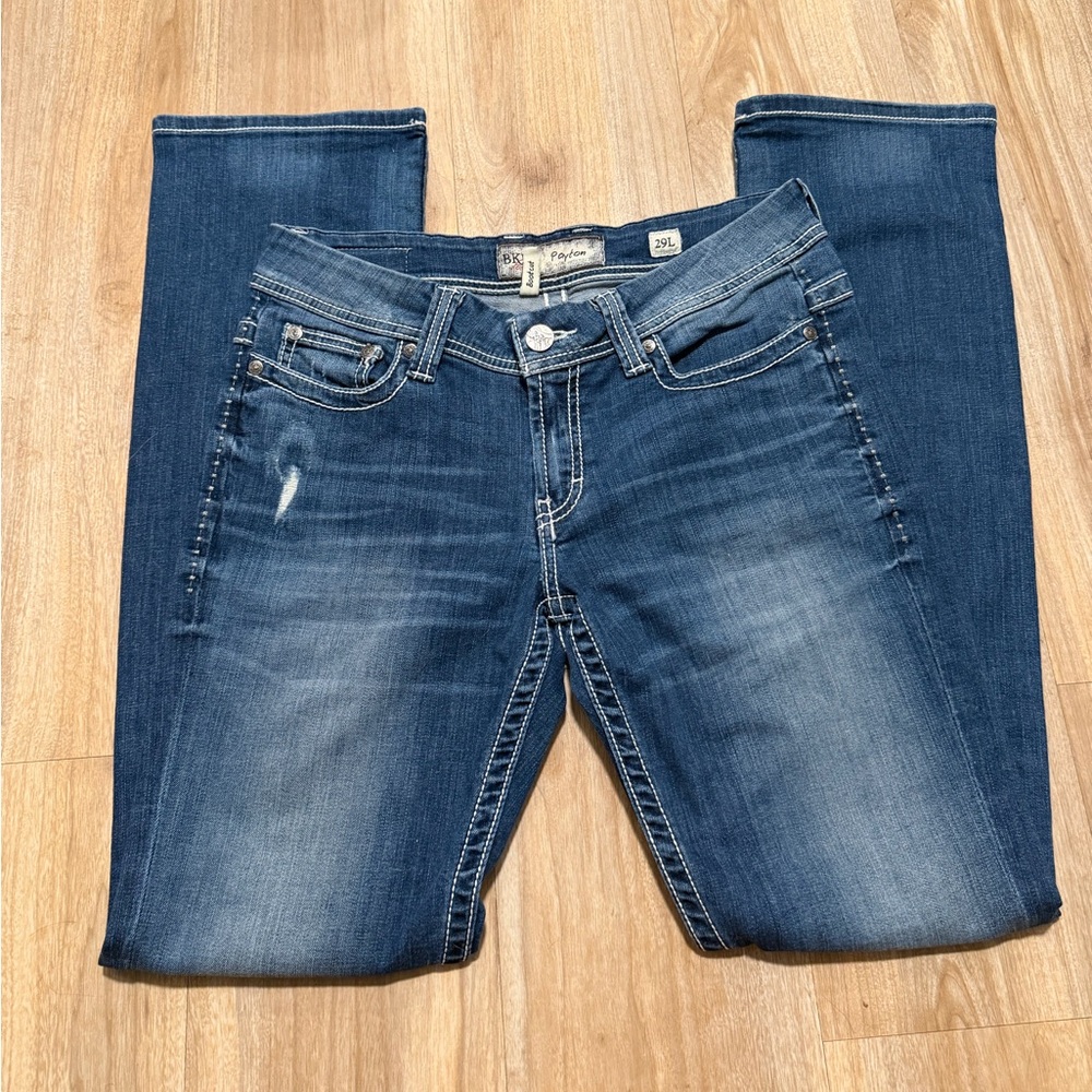 BKE Denim Women's Embroidered Blue Jeans